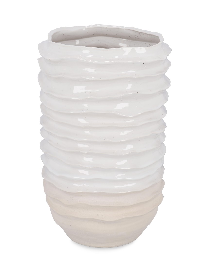 Decorative Vase White / Διακοσμητικό Βάζο Yori Άσπρο H56,5Cm