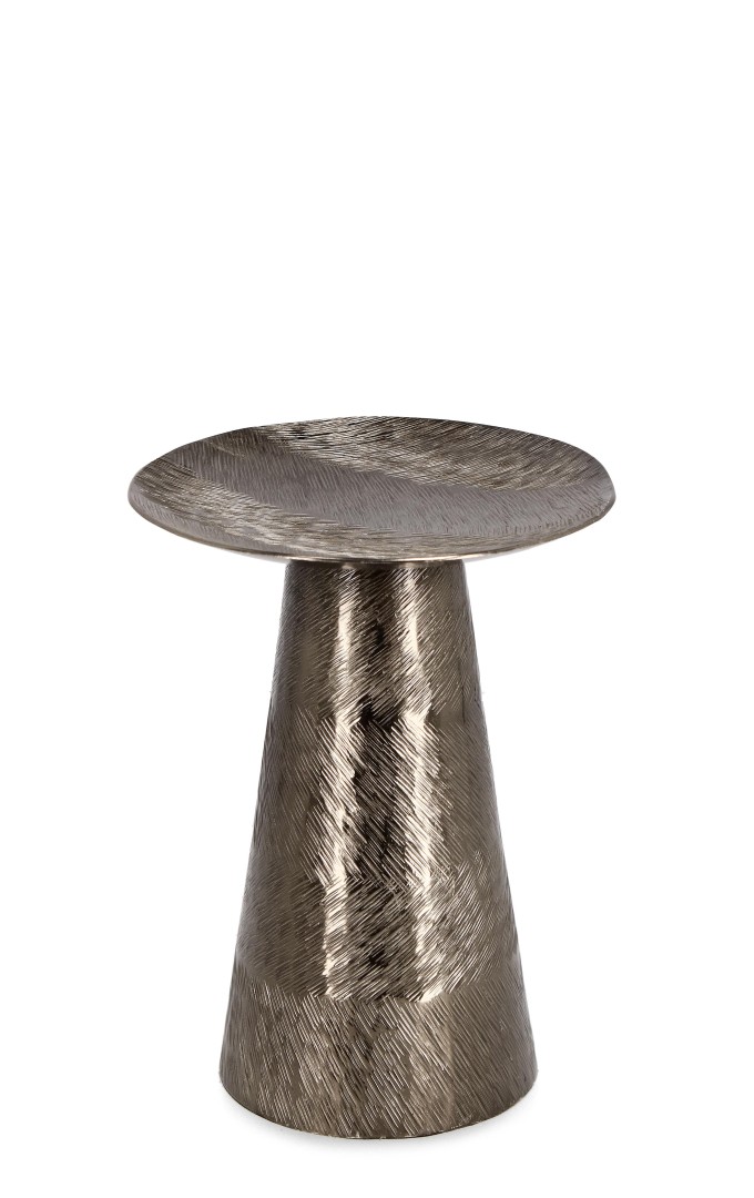 Decorative Indoor Candleholder Grey / Κηροπήγιο Clamp Ανθρακί H20Cm