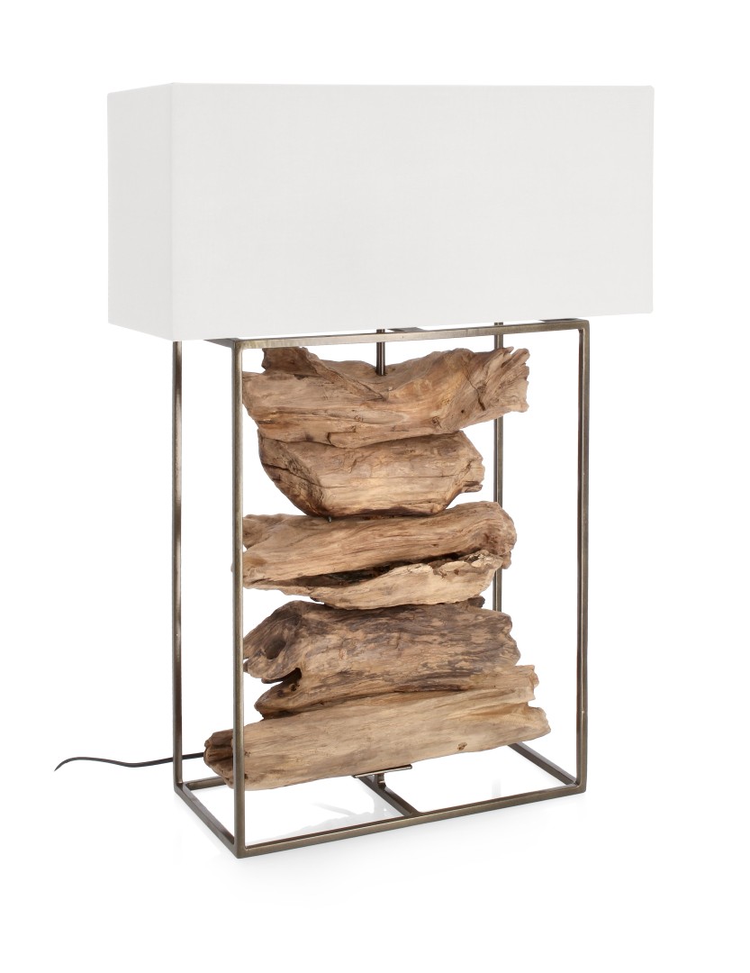 Decorative Table Lighting White / Επιτραπέζιο Φωτιστικό Kubi Λευκό Υ76Εκ