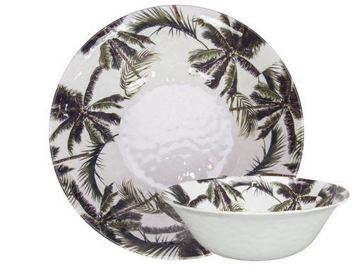Dining Kitchen Bowl / Μπόλ Palm Trees Tropical Vibes Μελαμίνη O29X9,2Cm