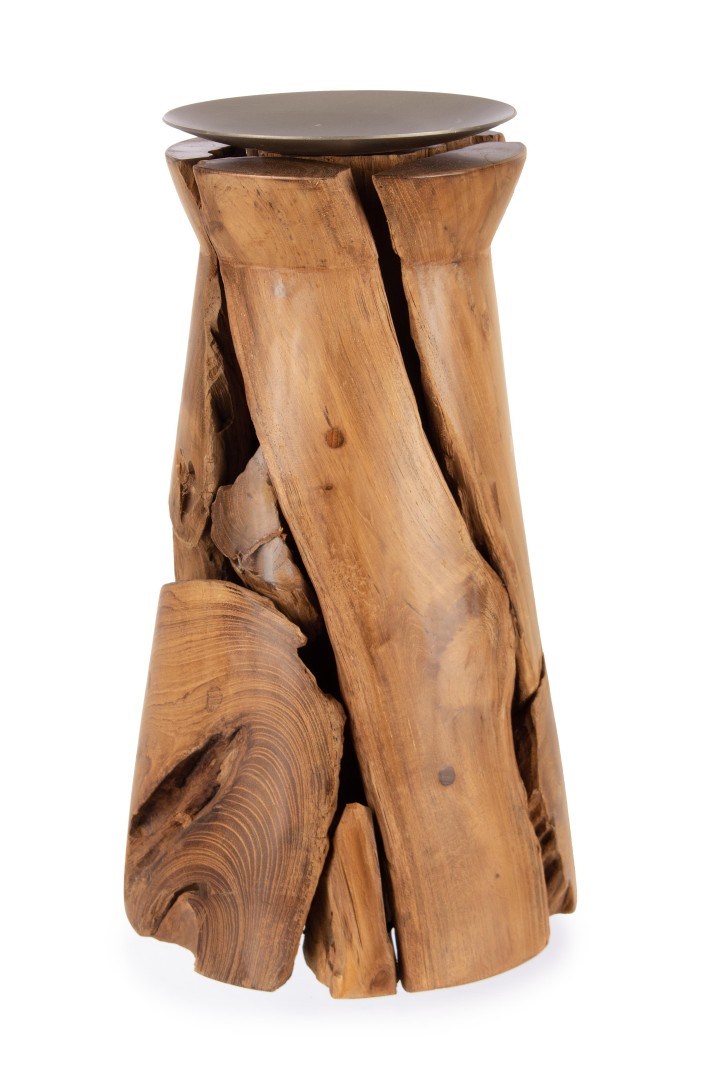 Decorative Indoor Candleholder / Διακοσμητικό Κηροπήγιο Arwood Φυσικό Χρώμα Υ37Εκ