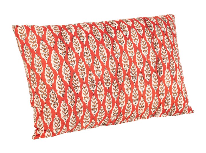 Decorative Home Indoor Cushion / Μαξιλάρι Lorient Με Φύλλα Κόκκινο 40X60Εκ