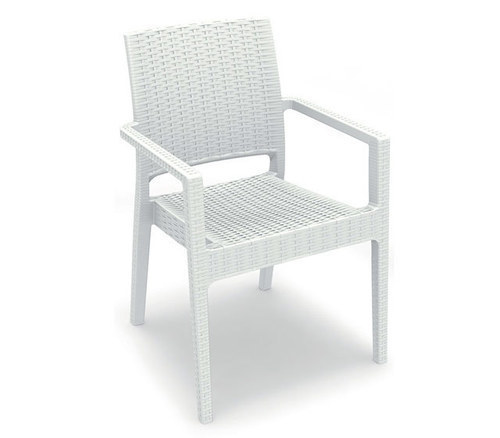 Outdoor Summer Furniture Armchair White / Καρεκλα Με Μπράτσα Εξωτερικού Χώρου Ibiza Λευκό