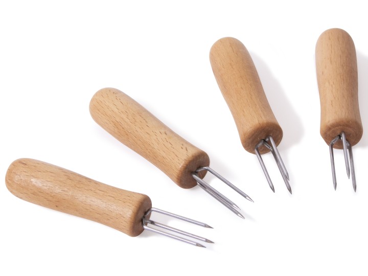 Dining Cultery Kitchen Fork / Πιρούνι Για Καλαμπόκι Σετ 4 Τμχ