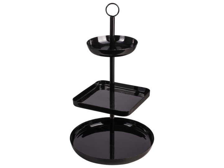 Dining Serving / Δίσκος Σερβιρίσματος Etegare Black Metal O22X38Cm