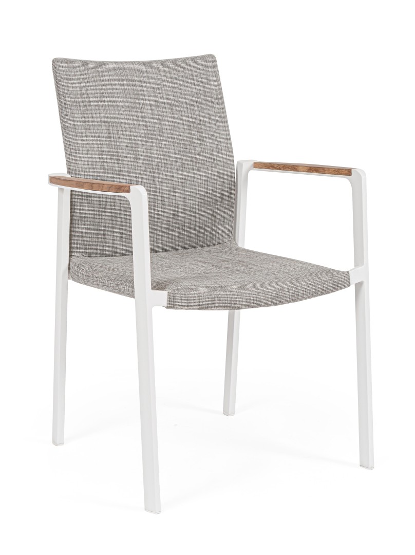 Outdoor Summer Furniture Armchair White / Καρέκλα Με Μπράτσα Εξωτερικού Χώρου Jaliso Λευκό