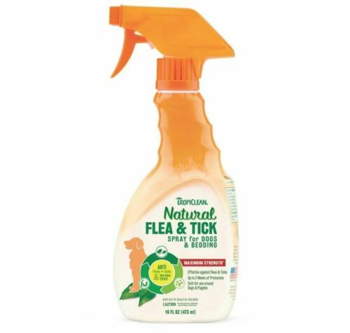 Tropiclean Flea  Tick Spray For Dogs  Bedding 473ml - 1gr