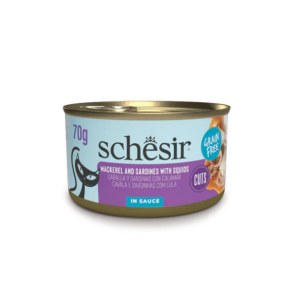Schesir Mackerel And Sardine Fillets With Calamari In Sauce - 70gr