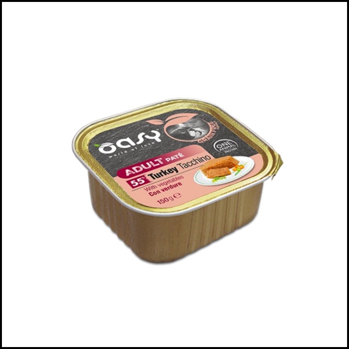 Oasy Grain Free Adult Dog Pate Turkey With Vegetables - 150gr