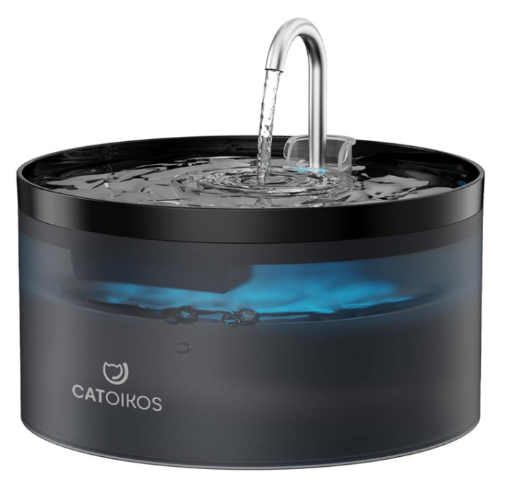 Catoikos Black Faucet Fountain With Water Level Sensor