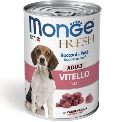 Monge Fresh Veal - Chunks In Loaf - Adult - 400gr