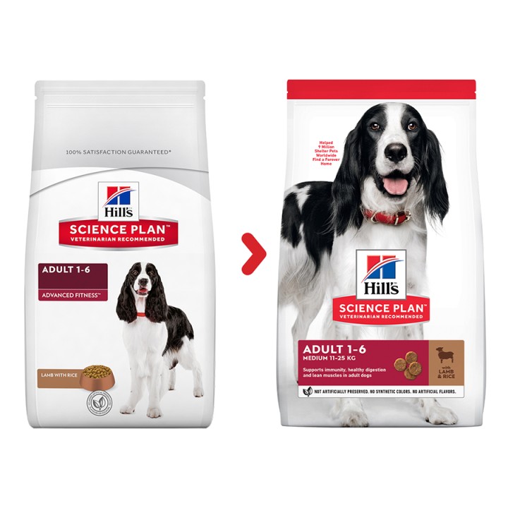 Hill's Science Plan Medium Adult Dog Food With Lamb & Rice - 14 Kg