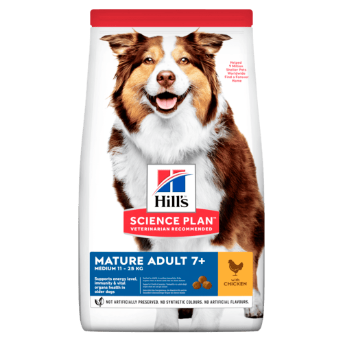 Hill's Science Plan Medium Mature Adult 7+ Dog Food With Chicken - 14 Kg