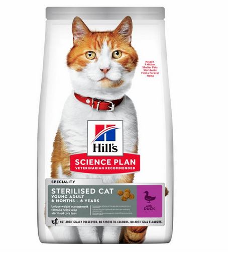 Hills Science Plan Feline Young Adult Sterilised Duck - 10 Kg
