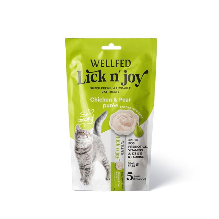 Wellfed Lick N Joy Chicken  Pear - 14gr