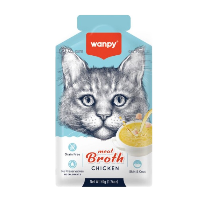 Wanpy Meat Broth Chicken For Cats - 50gr