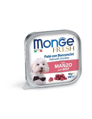 Monge Fresh Beef Pate With Chunkies - 100gr