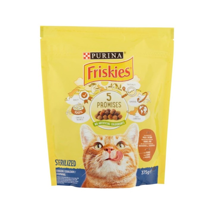 Friskies Cat Sterilized Turkey With Vegetables Dry Food - 375gr