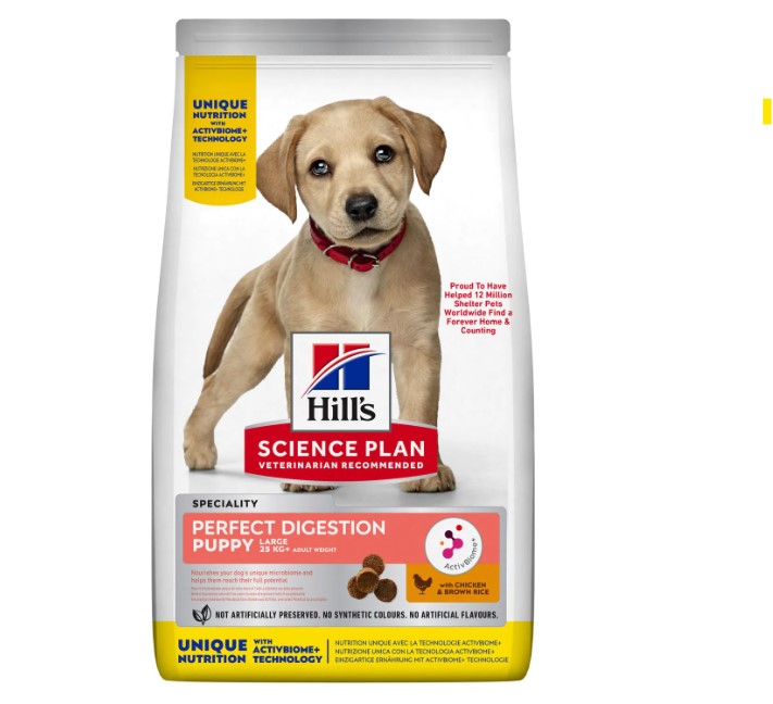 Hill's Science Plan Perfect Digestion Large Breed Puppy Food With Chicken And Brown Rice - 12 Kg