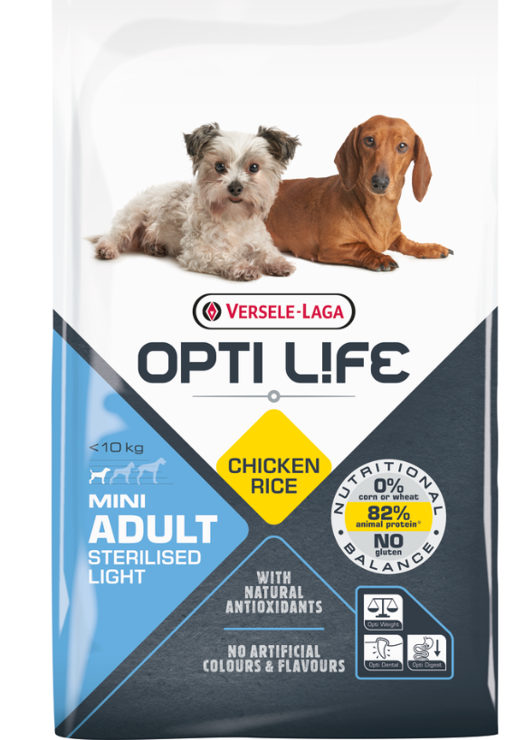 Versele Laga Opti Life Adult Sterilised Light Mini Chicken - 7.5 Kg