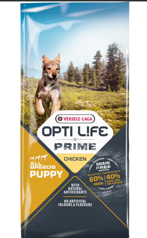 Versele Laga Opti Life Prime Puppy All Breeds Chicken - 12.5 Kg