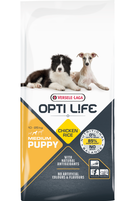 Versele Laga Opti Life Puppy Medium Chicken - 12.5 Kg