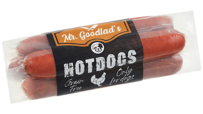 Mr Goodlad's  Premium  Grain Free Chicken Hotdogs - 220gr