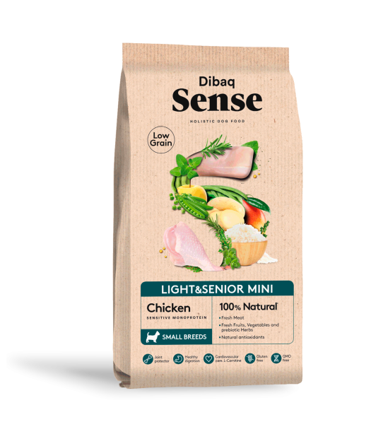 Dibaq Sense Low Grain Light & Senior Mini Chicken - 2 Kg