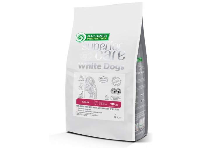 Natures Protection Superior Care Junior All Breeds White Coat With White Fish And Rice - 10 Kg
