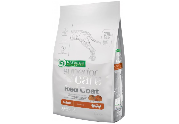Natures Protection Superior Care Dry Food For Adult All Breed Dogs With Red Coat With Poultry - 10 Kg