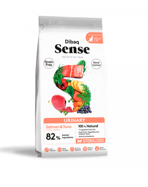 Dibaq Sense Grain Free Sterilized Urinary Salmon & Tuna Adult Cat Dry Food - 1.5 Kg