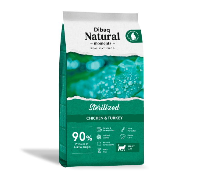 Dibaq Natural Moments Cat Sterilized Chicken & Turkey Dry Food - 2 Kg