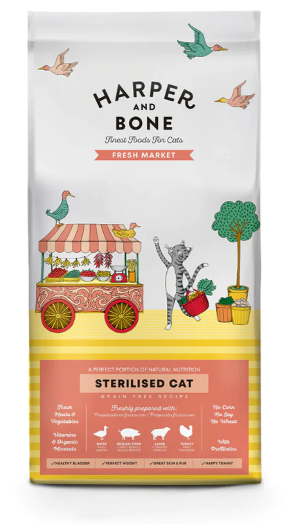 Harper & Bone Fresh Market Cat Adult Sterilised Dry Food - 2 Kg