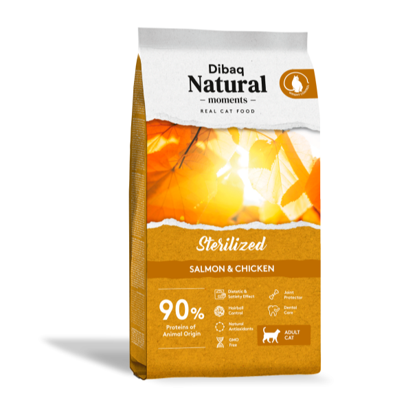 Dibaq Natural Moments Adult Cat Sterilized Salmon & Chicken Dry Food - 2 Kg