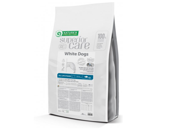 Natures Protection Superior Care Drey With White Fish For Dog Stages With White Coat And With Rice - 4 Kg