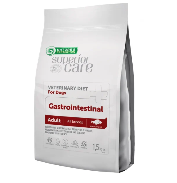 Natures Protection Superior Care Dietetic Gastrointestinal Adult All Breeds Dry Dog Food With White Fish - 10 Kg