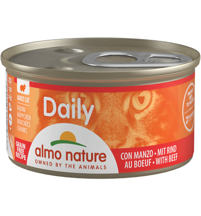 Almo Nature Daily Mousse Cat Food Beef - 85gr