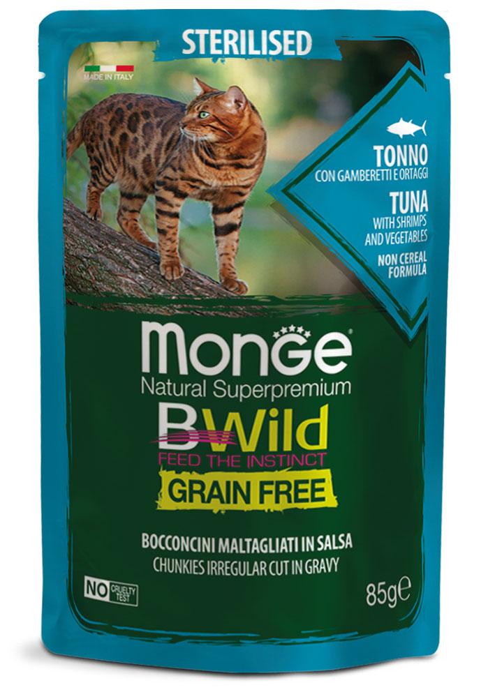 Monge Bwild Sterilised Cat Wet Tuna - 85gr