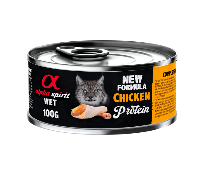 Alpha Spirit Adult Chicken Wet Cat Food - 100gr