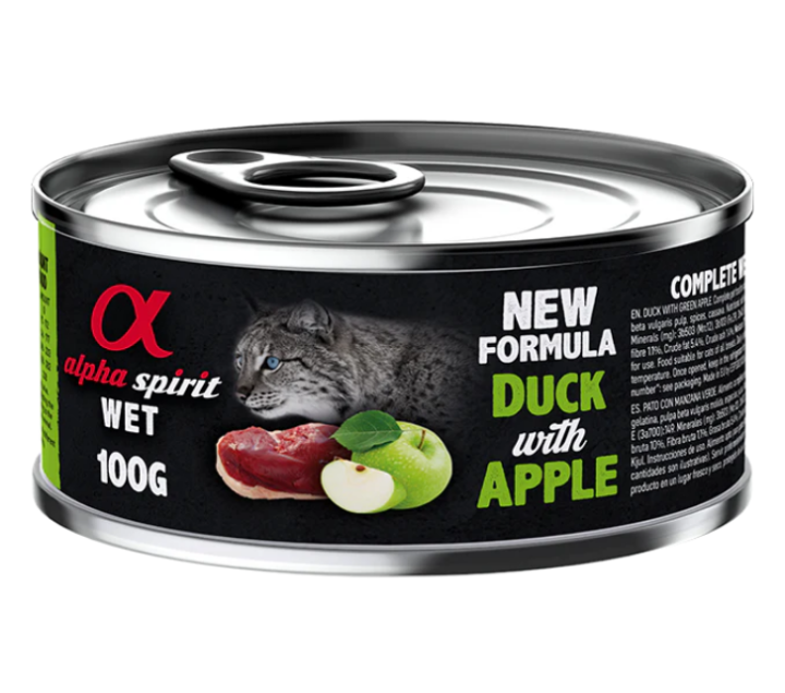 Alpha Spirit Duck With Apple For Sterilized Cats - 100gr