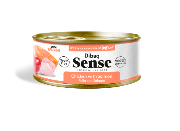 Dibaq Sense Grain Free Adult Cat Wet Food Chicken And Salmon With Apple - 70gr