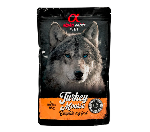 Alpha Spirit Pouch Mousse Turkey For Dogs - 85gr