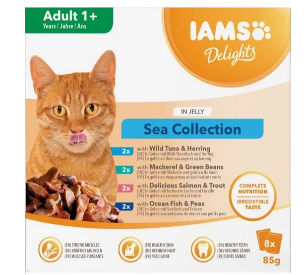 Iams Cat M/p Sea Jelly 85gr X 8 - 650gr