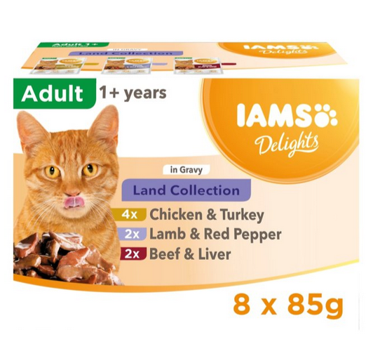 Iams Cat Land Gravy 85gr X 8 - 650gr