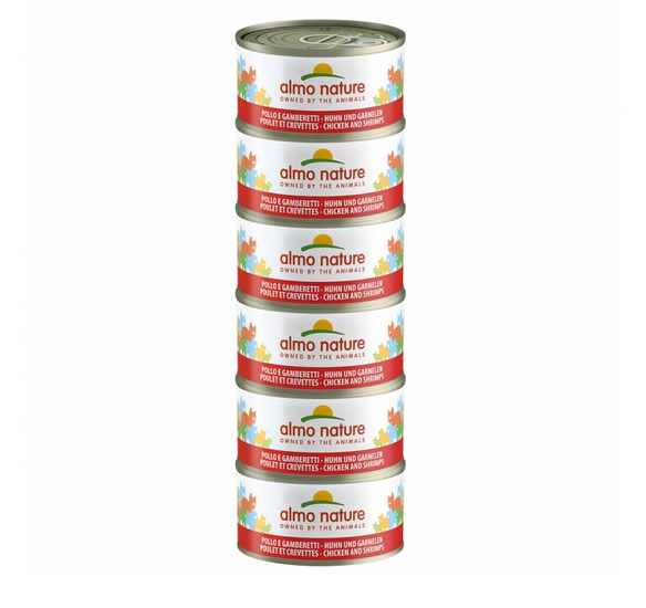 Almo Nature - Hfc Mega Chicken  Shrimps 6x70gr - 1gr