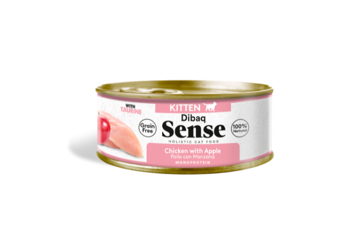 Dibaq Sense Grain Free Kitten Wet Food Chicken With Apple - 70gr