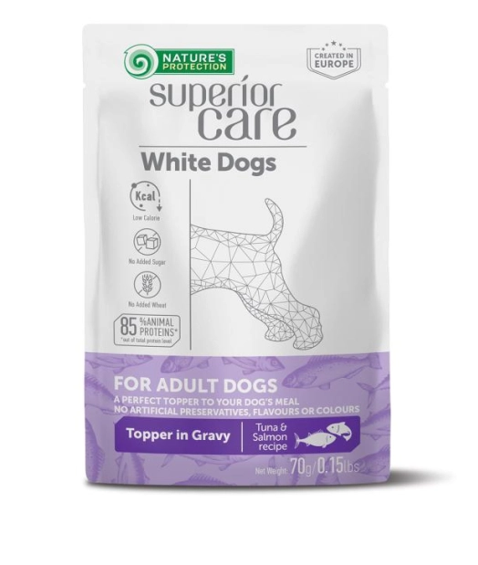 Natures Protection Superior Care White Dogs Adult With Tuna And Salmon Canned Food - 400gr