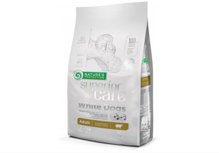 Natures Protection Superior Care Adult Small & Mini White Coat With Lamb - 40gr