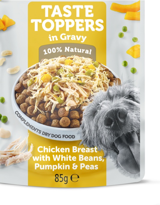 Applaws Taste Toppers Gravy Chicken Breast With White Beans Pumpkin & Peas - 85gr