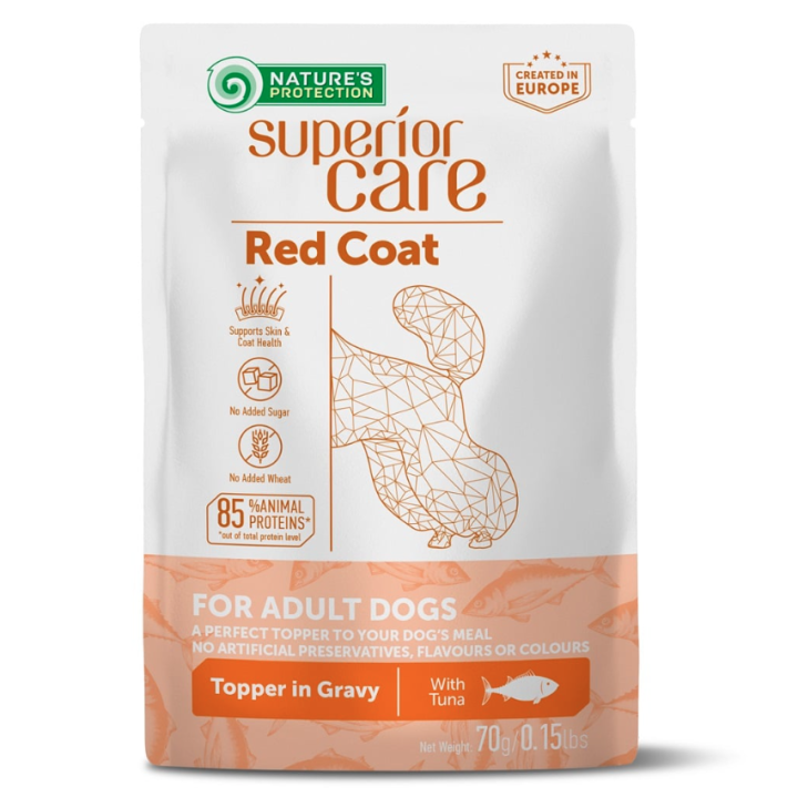 Natures Protection Superior Care Red Coat Adult All Breed Dogs With Tuna - 40gr